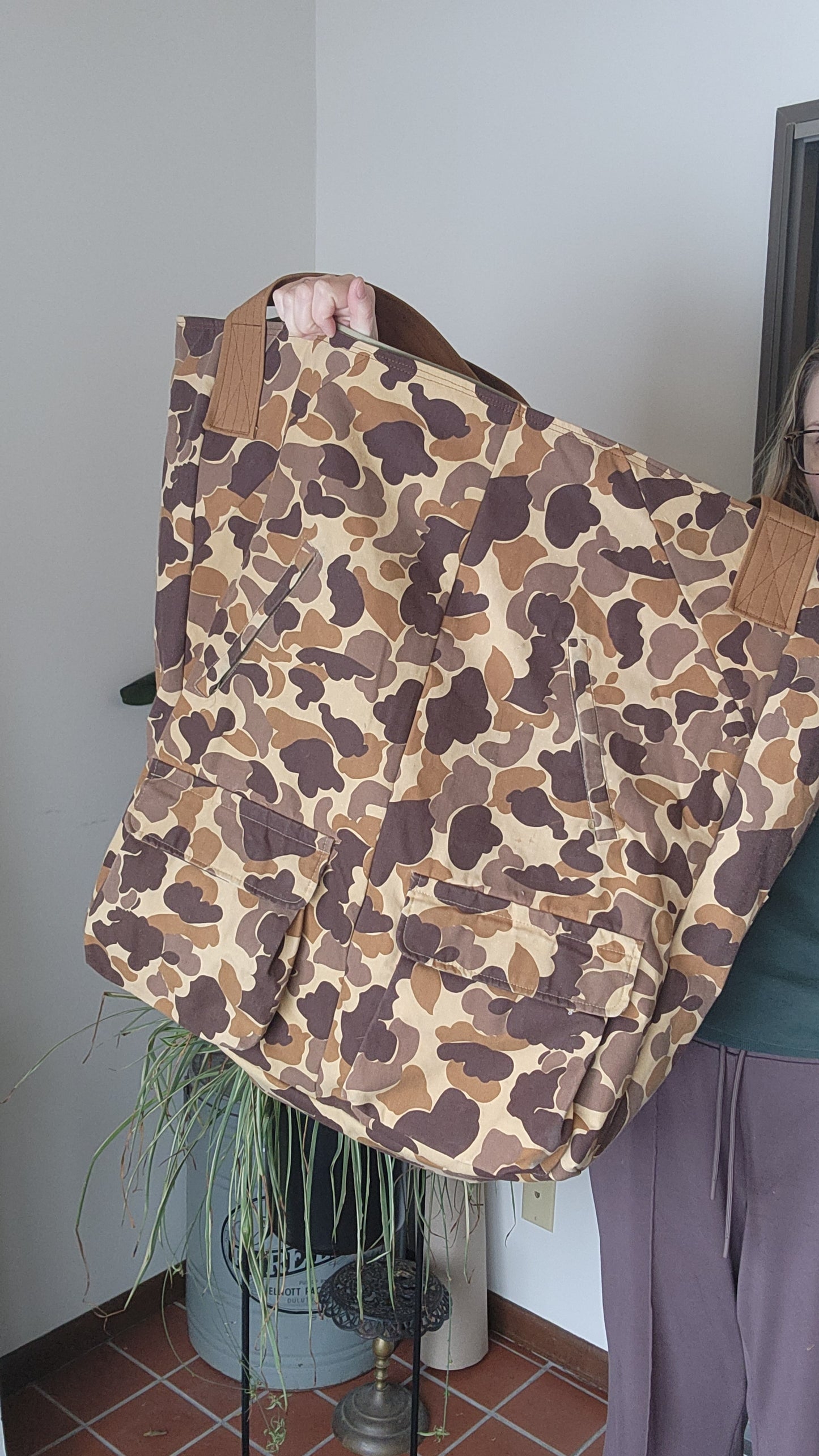 Upcycled Camo Totes Big Bertha