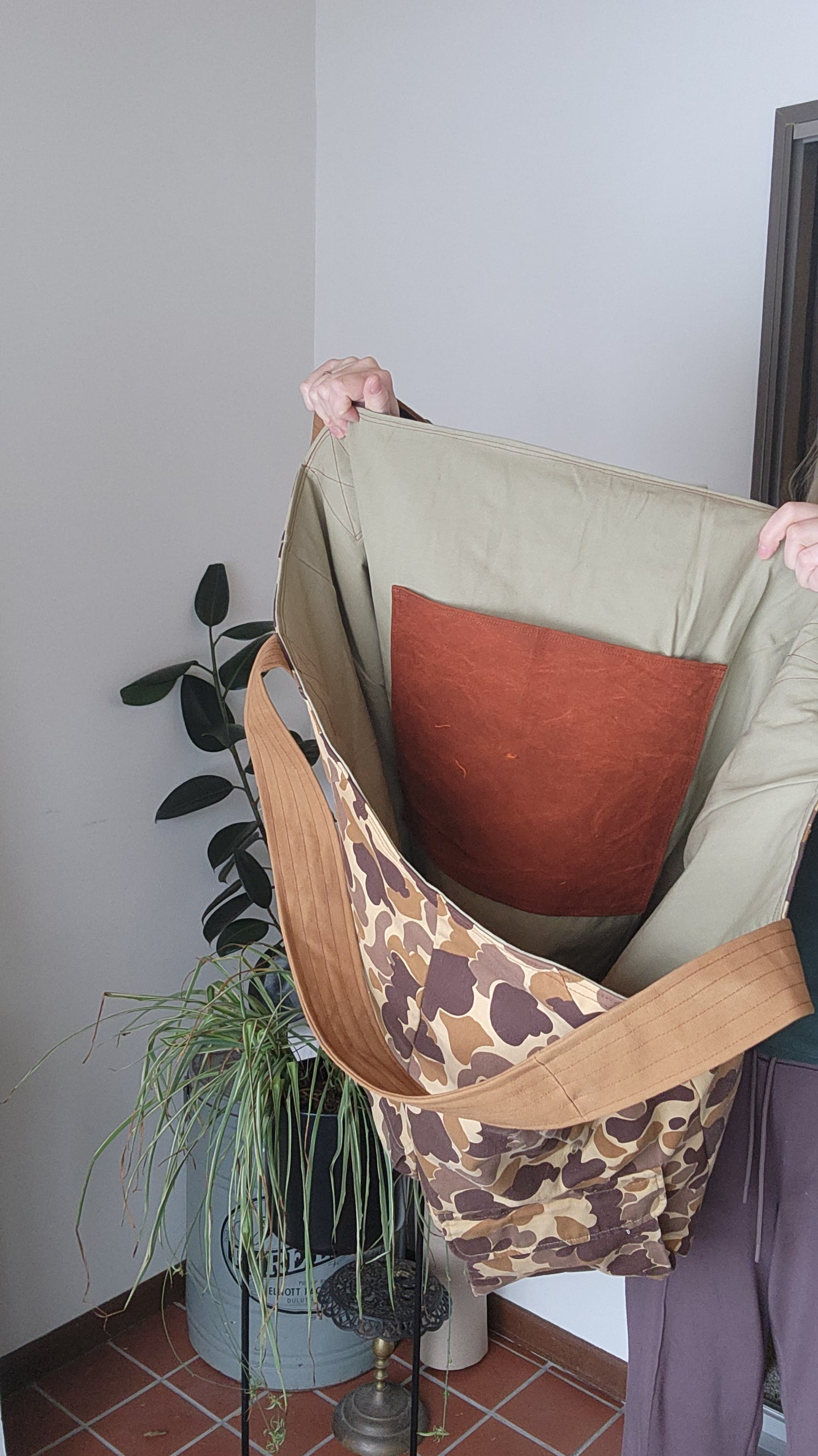 Upcycled Camo Totes Big Bertha