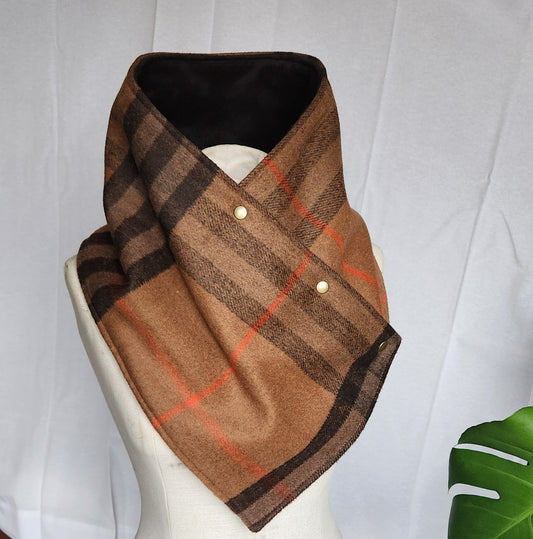 Snap Cowl-Dutton Plaid