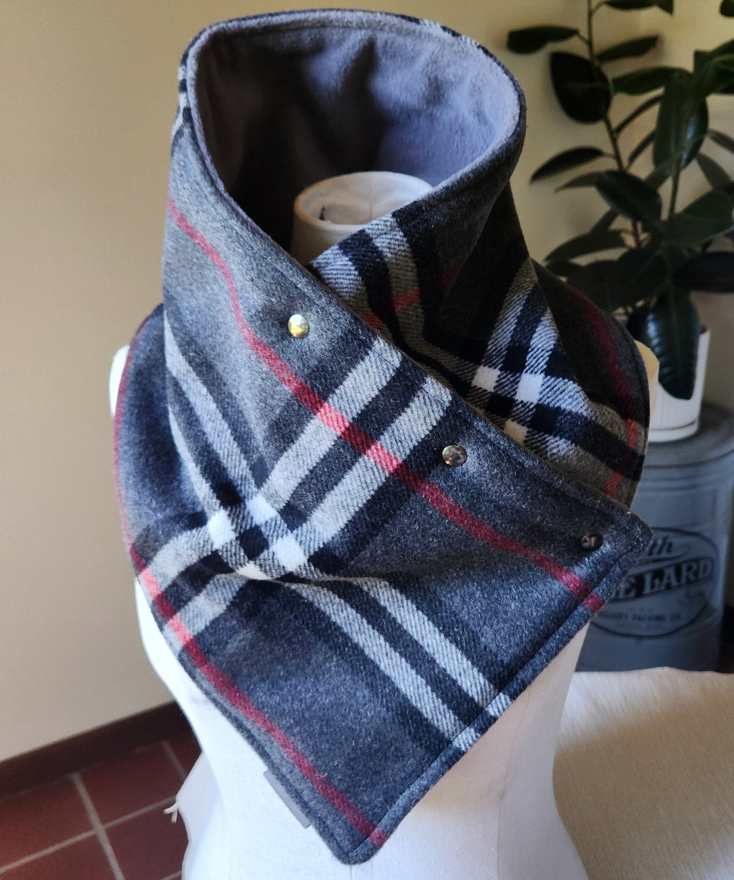 Snap Cowl-Ashford Plaid