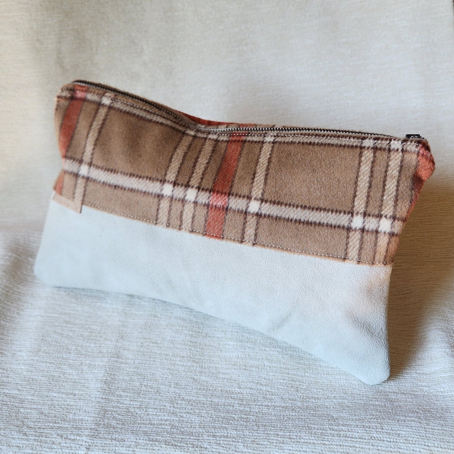 Denver Clutch Retro Plaid Wool + Leather