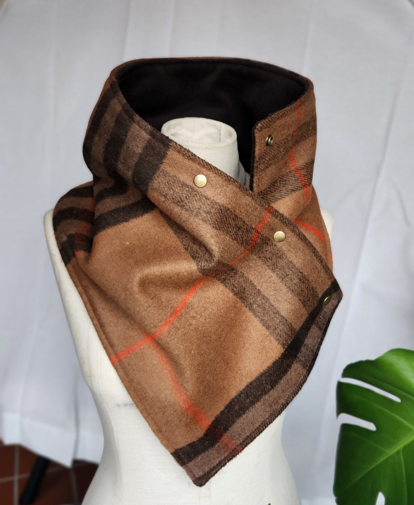 Snap Cowl-Dutton Plaid